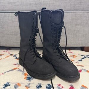 Dr. Martens Black Lace-Up Combat Boots
